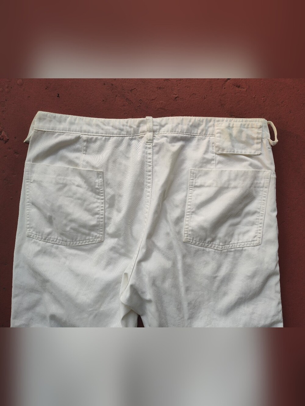 PRADA Milano Men’s White Denim Logo Jeans Button Fly Size 34x30 Vtg Y2k Archive - Picture 8 of 16